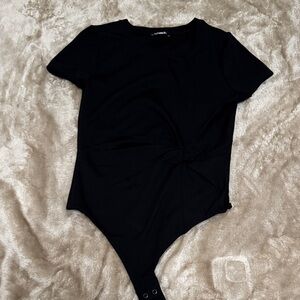 Express Black Twist Detail Bodysuit